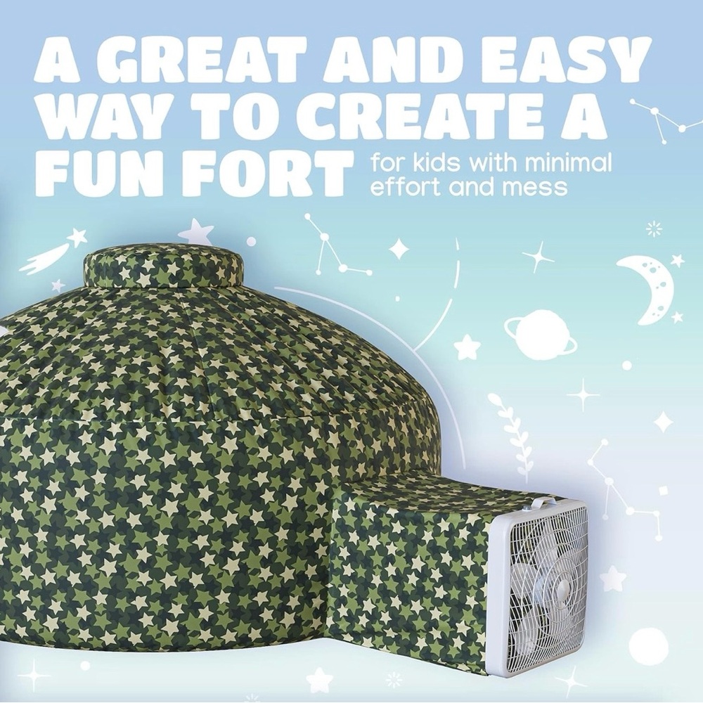 Starry Green Play Fort for Kids